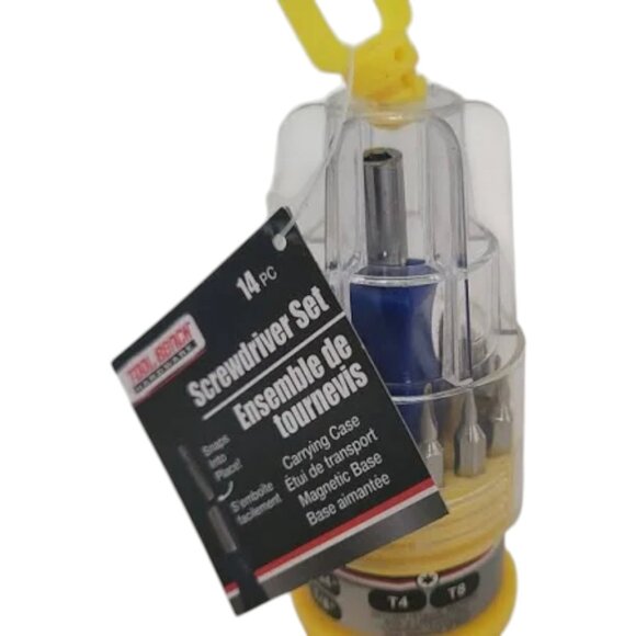 14-In-1 Mini-Screwdriver Set Slot Phillips with Magnetic Handle & Case - Picture 2 of 5